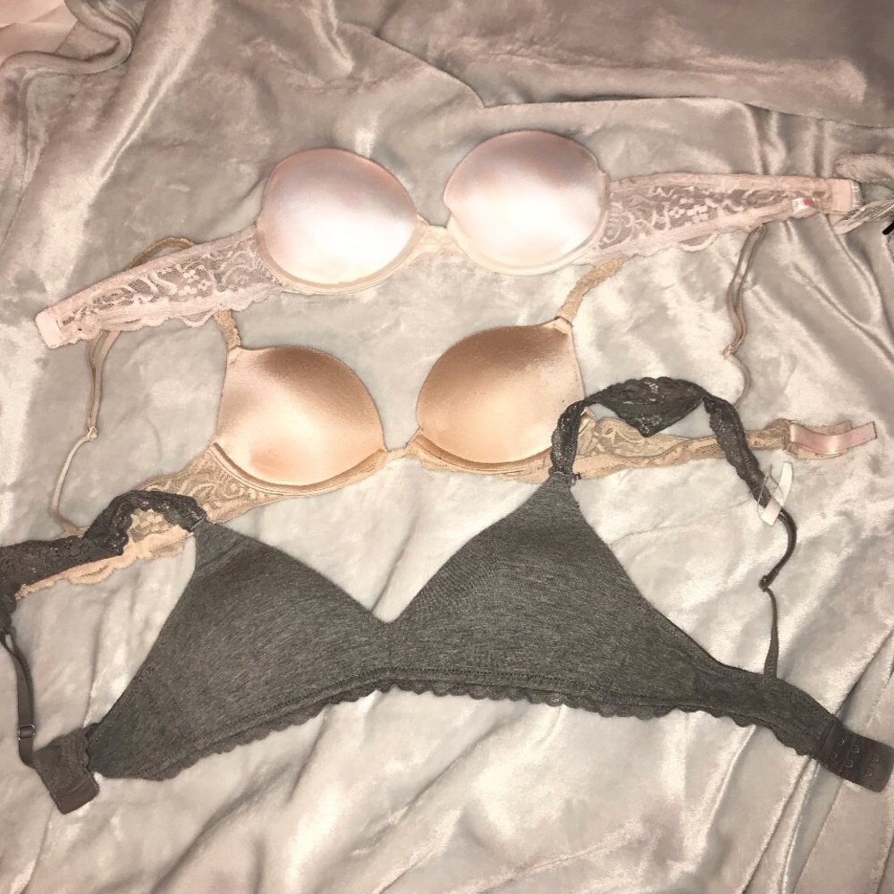💕 BUNDLE OF 3 BRAS (AERIE & PINK) 💕